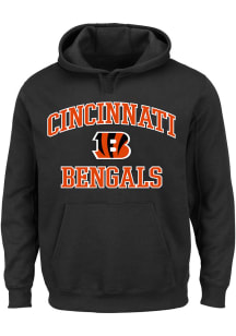 Cincinnati Bengals Mens Black Heart And Soul Big and Tall Hooded Sweatshirt