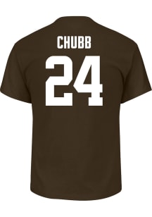 Nick Chubb Cleveland Browns Mens Name And Number Big and Tall Player Tee - Brown