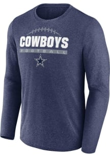 Dallas Cowboys Mens Navy Blue ONE BOOK Big and Tall Long Sleeve T-Shirt