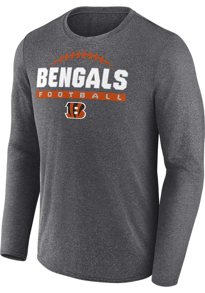 Officially Licensed Men's Gray Big & Tall Long Sleeve - Bengals