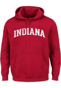 Mens Cardinal Indiana Hoosiers Pigment Big and Tall Hooded Sweatshirt