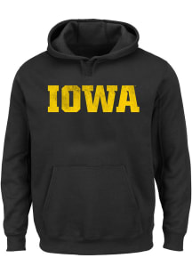 Iowa Hawkeyes Mens Black Pigment Big and Tall Hooded Sweatshirt