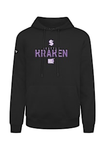 Levelwear Seattle Kraken Mens Black Podium Carve Long Sleeve Hoodie