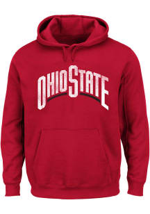 Ohio State Buckeyes Mens Red Pigment Big and Tall Hooded Sweatshirt
