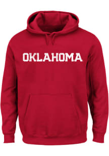 Oklahoma Sooners Mens Cardinal Pigment Big and Tall Hooded Sweatshirt