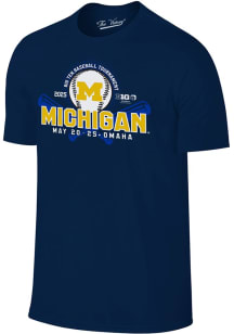 Michigan Wolverines 2025 Big Ten Baseball Short Sleeve T Shirt - Navy Blue