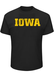 Iowa Hawkeyes Mens Black Pigment Big and Tall T-Shirt