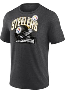 Pittsburgh Steelers Mens Black TRIBLEND Big and Tall T-Shirt
