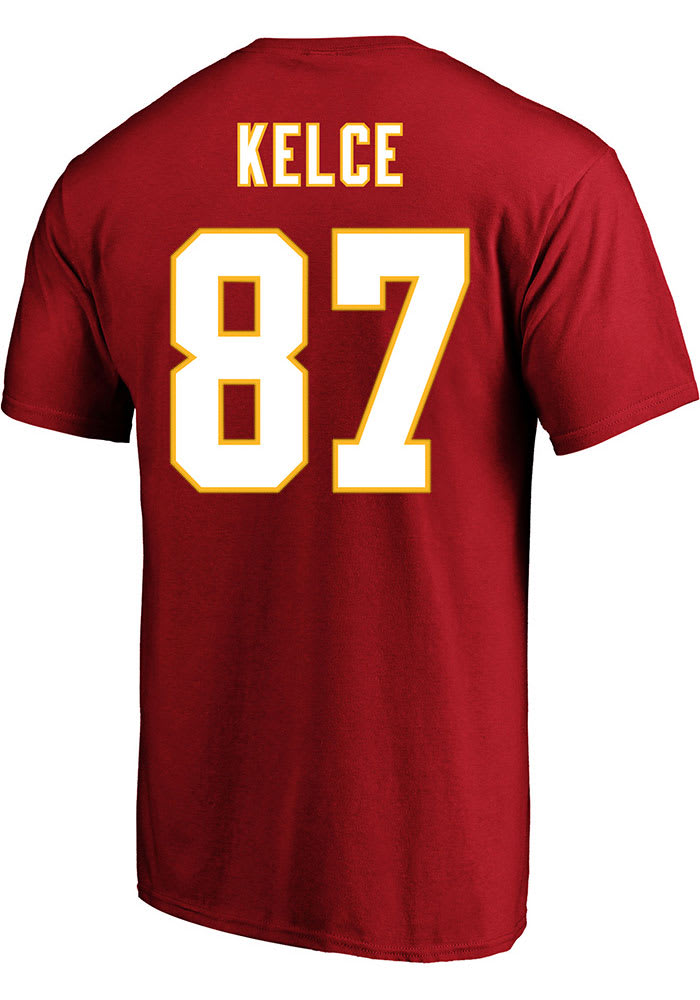 Travis Kelce Kansas City Chiefs Mens Name And Number Big and Tall Player Tee - Red