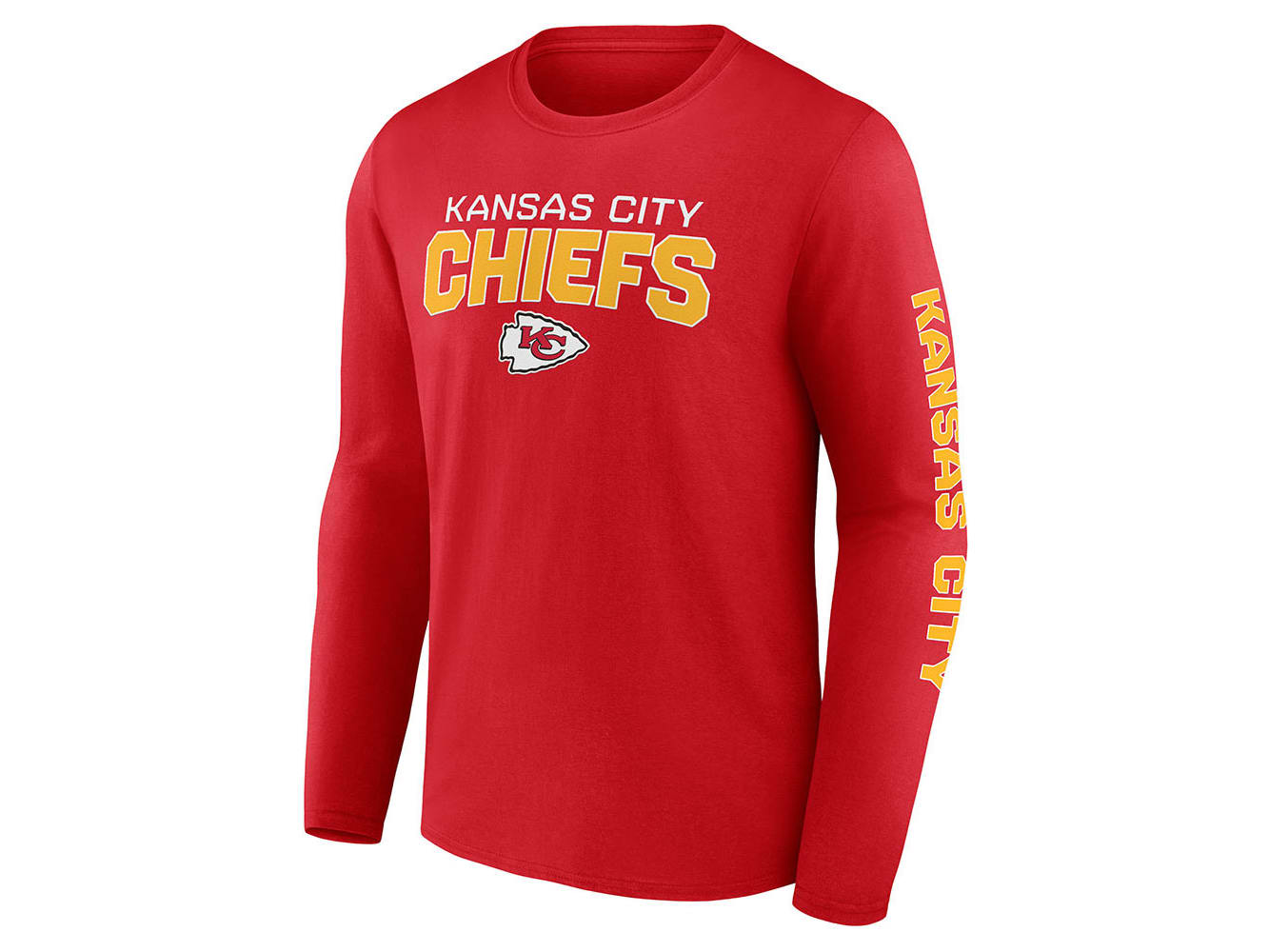 Kansas City Chiefs Mens Red Logo Big and Tall Hooded Sweatshirt