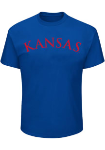 Kansas Jayhawks Mens Blue Pigment Big and Tall T-Shirt