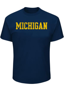 Michigan Wolverines Mens Navy Blue Pigment Big and Tall T-Shirt
