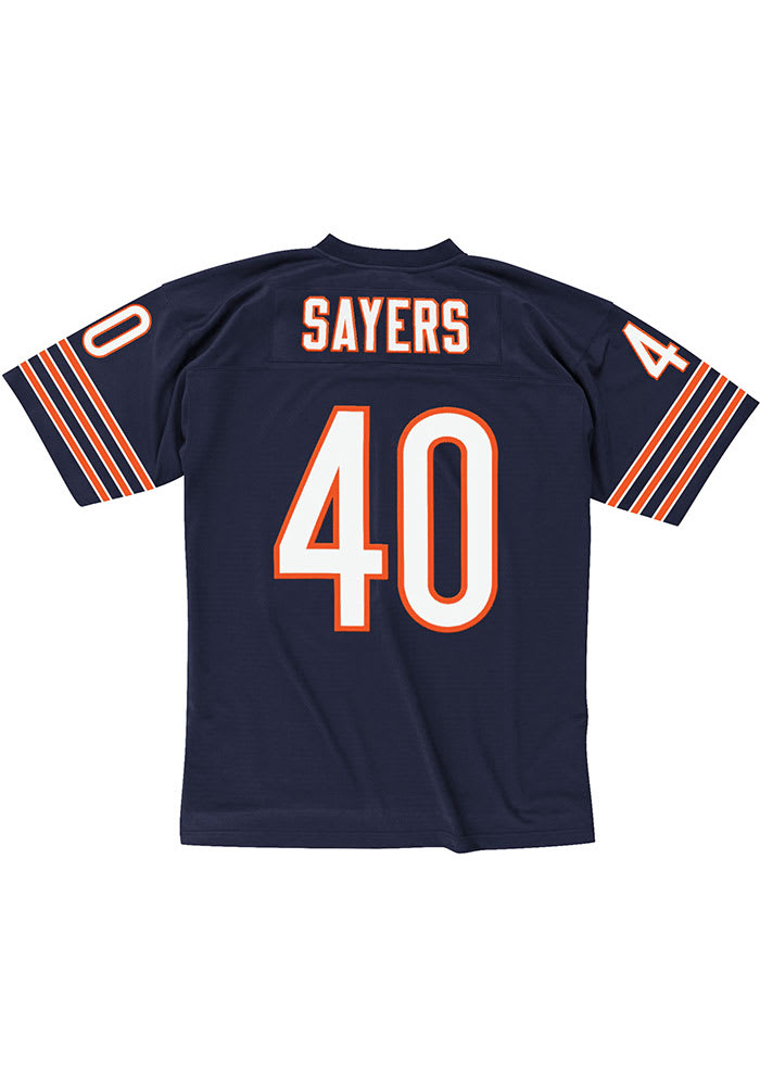 Men's Mitchell & Ness Gale Sayers Navy Chicago Bears Big Tall 1969 Retired Player Replica Jersey