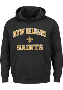 New Orleans Saints Mens Black Heart and Soul Big and Tall Hooded Sweatshirt
