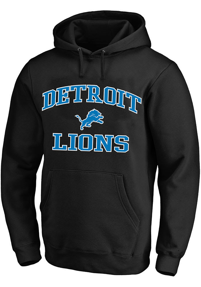 Detroit Lions Mens Heart and Sooul BLACK Hoodie