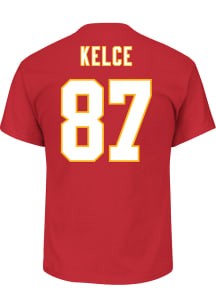 Travis Kelce Kansas City Chiefs Mens Name and Number Big and Tall Player Tee - Red