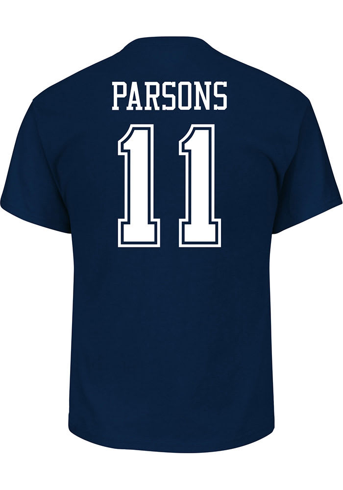 Micah Parsons Dallas Cowboys Men's Navy Name & Number Logo T-Shirt 