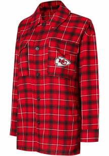 Kansas City Chiefs Womens Red Boyfriend Loungewear Sleep Shirt
