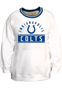 Indianapolis Colts Womens White Contrast Crew Sweatshirt