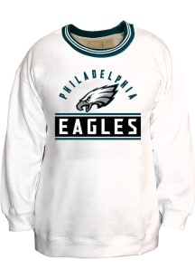 Philadelphia Eagles Womens White Contrast Crew Sweatshirt