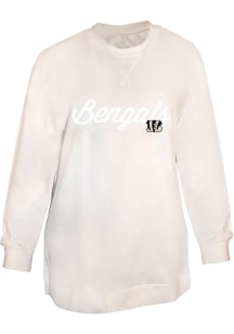Cincinnati Bengals Womens Tan Cumulus Crew Sweatshirt