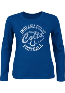Indianapolis Colts Womens Blue Fleece LS Tee