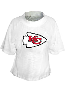 Kansas City Chiefs Womens White Raglan Short Sleeve T-Shirt