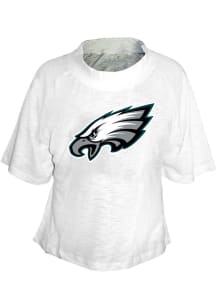 Philadelphia Eagles Womens White Raglan Short Sleeve T-Shirt