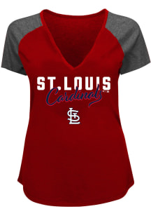 Nolan Arenado St Louis Cardinals Womens Red Raglan Player T-Shirt