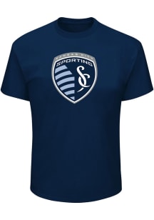 Sporting Kansas City Mens Navy Blue LOGO Big and Tall T-Shirt