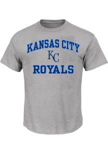 Kansas City Royals Mens Grey HEART Big and Tall T-Shirt