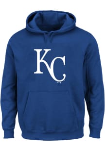Kansas City Royals Mens Blue LOGO Big and Tall Hooded Sweatshirt