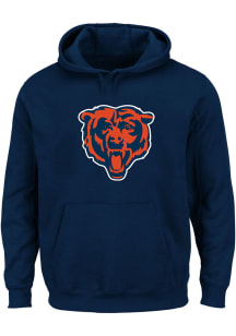 Chicago Bears Mens Navy Blue PRIMARY Big and Tall Hooded Sweatshirt
