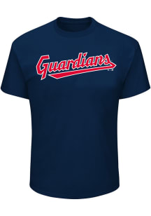 Cleveland Guardians Mens Navy Blue Pigment Big and Tall T-Shirt