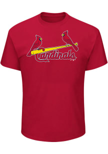 St Louis Cardinals Mens Red Pigment Big and Tall T-Shirt