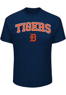 Detroit Tigers Mens Navy Blue Arch Name Big and Tall T-Shirt