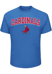 St Louis Cardinals Mens Light Blue Arch Name Big and Tall T-Shirt