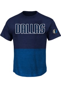 Dallas Mavericks Mens Navy Blue Split Big and Tall T-Shirt