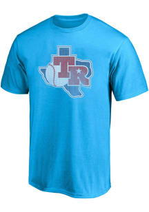 Texas Rangers Mens Light Blue State Logo Big and Tall T-Shirt