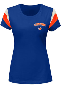 FC Cincinnati Womens Blue Pieced Short Sleeve T-Shirt