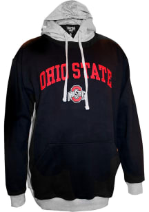 Mens Black Ohio State Buckeyes Arch Logo Big and Tall Hooded Sweatshirt