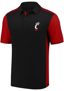 Black Cincinnati Bearcats Contrast Sleeve Big and Tall Polo