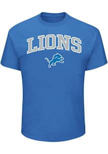 Detroit Lions Mens Blue Arch name Big and Tall T-Shirt