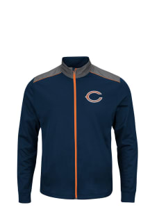 Chicago Bears Mens Navy Blue Team Tech Big and Tall Zip Sweatshirt