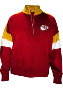 Kansas City Chiefs Womens Red Pieced Qtr Zip