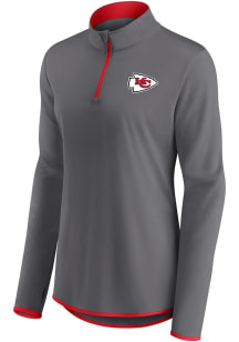 Kansas City Chiefs Womens Charcoal Gameday Qtr Zip Pullover