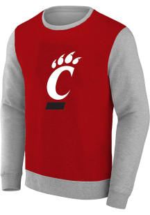 Cincinnati Bearcats Womens Red Colorblock+ Crew Sweatshirt