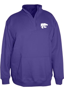 K-State Wildcats Womens Purple Mock Neck+ 1/4 Zip Pullover