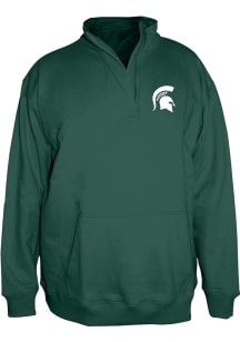 Michigan State Spartans Womens Green Mock Neck+ 1/4 Zip Pullover
