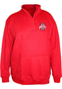 Ohio State Buckeyes Womens Red Mock Neck+ 1/4 Zip Pullover